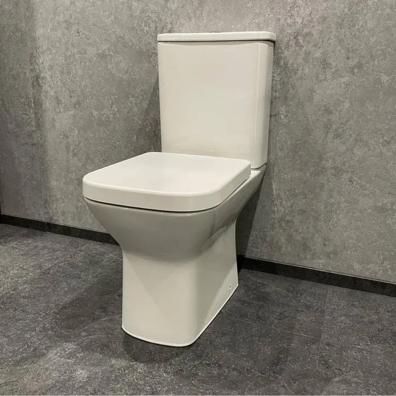 Linea Easy Plumb Close Coupled Toilet with Cyclone Flush & Soft Close Seat