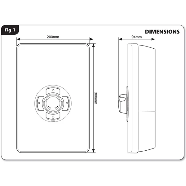 Triton Aspirante 8.5kW Electric Shower - Brushed Steel