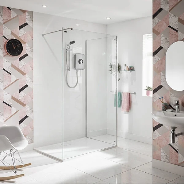 Triton Amore 8.5kW Electric Shower - Brushed Steel