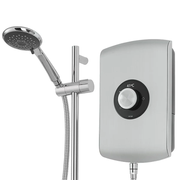 Triton Amore 8.5kW Electric Shower - Brushed Steel
