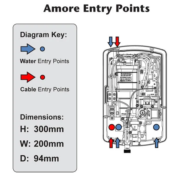 Triton Amore 8.5kW Electric Shower - White