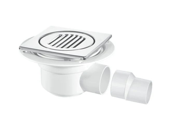 McAlpine 50mm Water Seal Gully with Horizontal Outlet for Tiled or Stone Floors