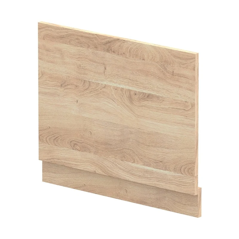 Nuie Bath Panels 700mm Bath End Panel Contemporary Bleached Oak MFC Textured Woodgrain 560x680x36mm