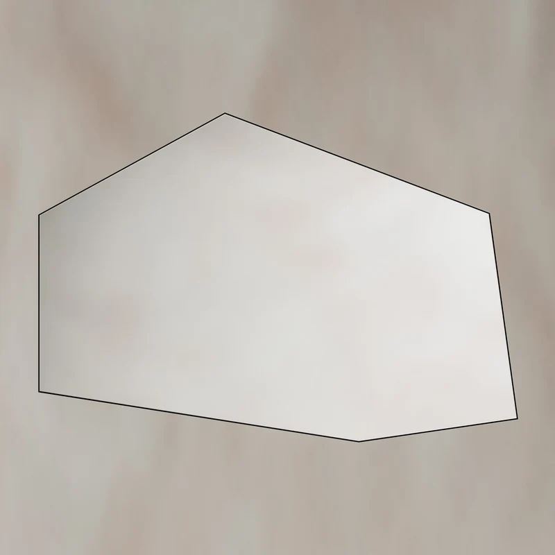 Origins Living Oslo Irregular Hexagon Mirror 55 x 80cm - Matt Black