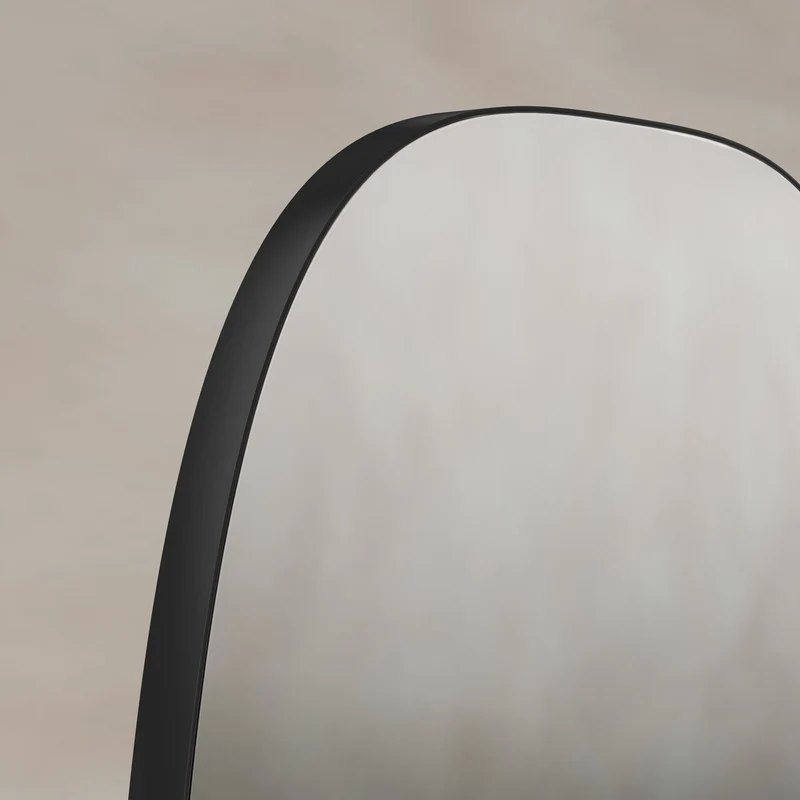 Origins Living Oslo Barrel Mirror 45 x 80cm - Matt Black