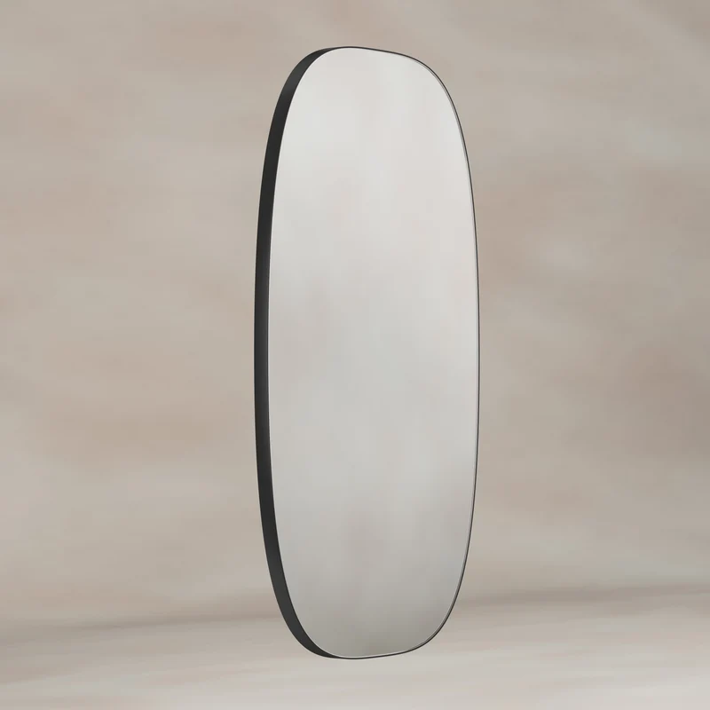 Origins Living Oslo Barrel Mirror 45 x 80cm - Matt Black