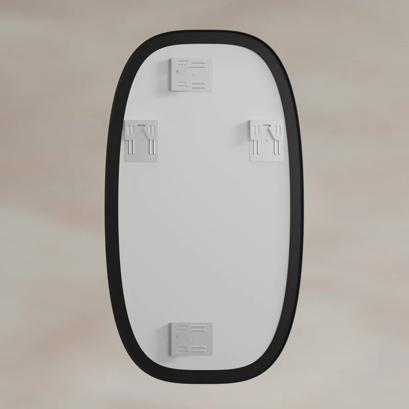 Origins Living Oslo Barrel Mirror 45 x 80cm - Matt Black