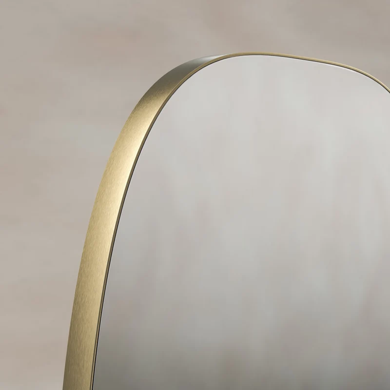 Origins Living Oslo Barrel Mirror 45 x 80cm - Brushed Brass