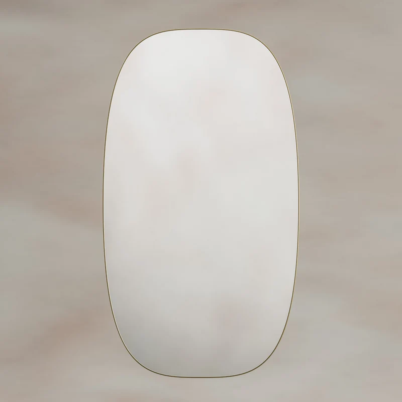 Origins Living Oslo Barrel Mirror 45 x 80cm - Brushed Brass