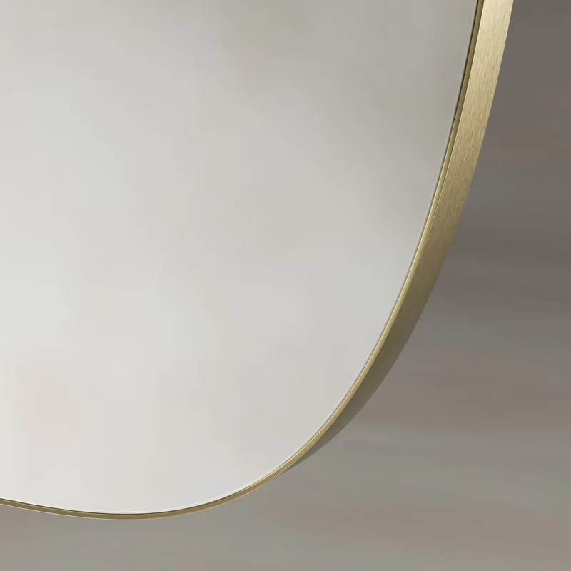 Origins Living Oslo Barrel Mirror 45 x 80cm - Brushed Brass