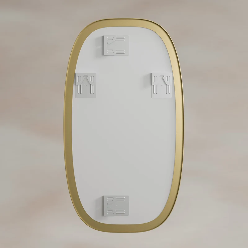 Origins Living Oslo Barrel Mirror 45 x 80cm - Brushed Brass