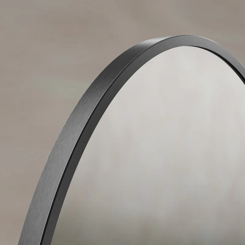 Origins Living Delphine Oval Mirror 55 x 80cm - Gunmetal