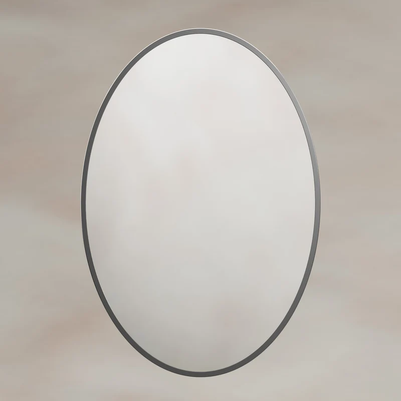 Origins Living Delphine Oval Mirror 55 x 80cm - Gunmetal