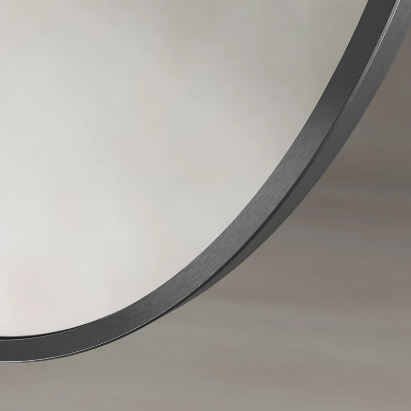 Origins Living Delphine Oval Mirror 55 x 80cm - Gunmetal