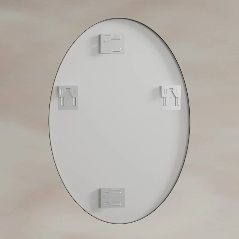 Origins Living Delphine Oval Mirror 55 x 80cm - Gunmetal