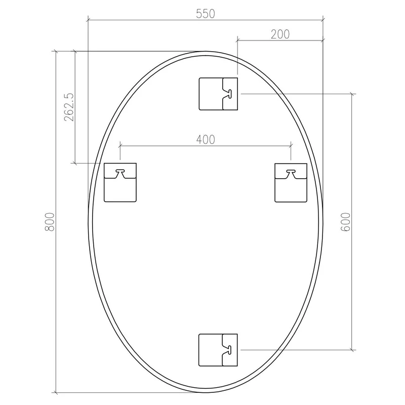 Origins Living Delphine Oval Mirror 55 x 80cm - Gunmetal