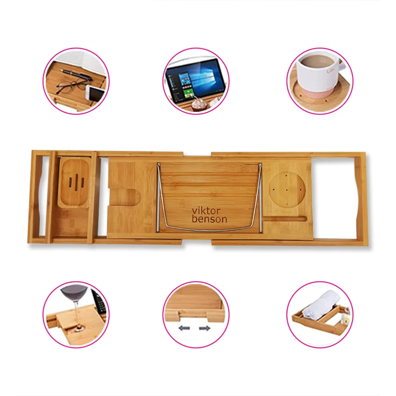 Viktor Benson Bamboo Bath Caddy & Bath Board
