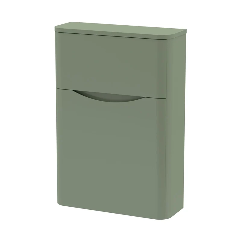 Nuie Lunar 550mm Wc Unit Contemporary Satin Green MFC Painted Matt 800x550x205mm