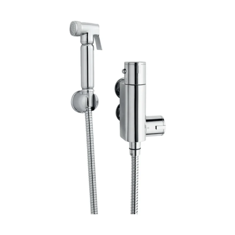 Nuie Douche Spray Kit & Thermostatic Valve Contemporary Chrome Brass ABS 25x25x130mm