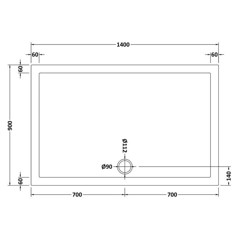 Vista 8mm Chrome 1850mm Walk-In Shower Screen with Slate Effect Stone Resin Tray & Waste Bundle