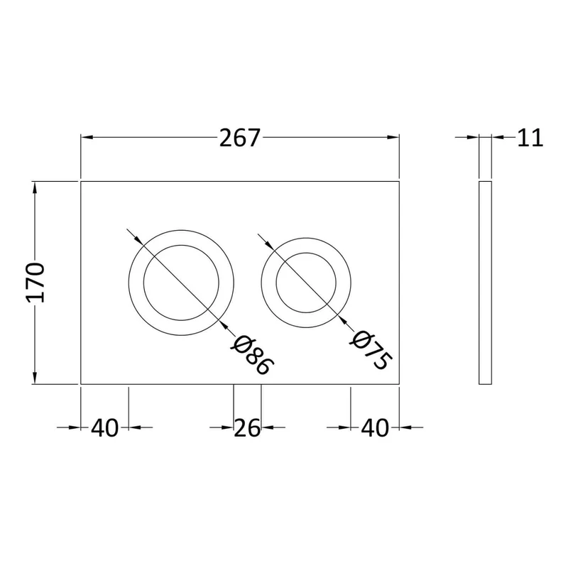 Reduced Height Wall Hung Toilet Frame with Concealed Cistern & Chrome Round Flush Plate