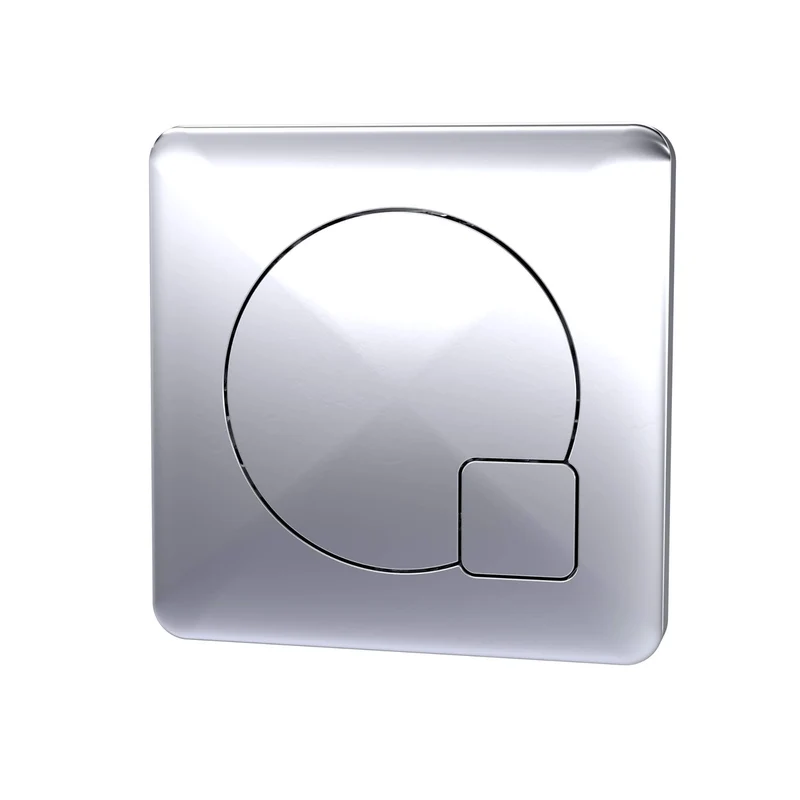 Eden Compact White WC Unit + Como Rimless Back To Wall Toilet Bundle With Square Chrome Flush Button