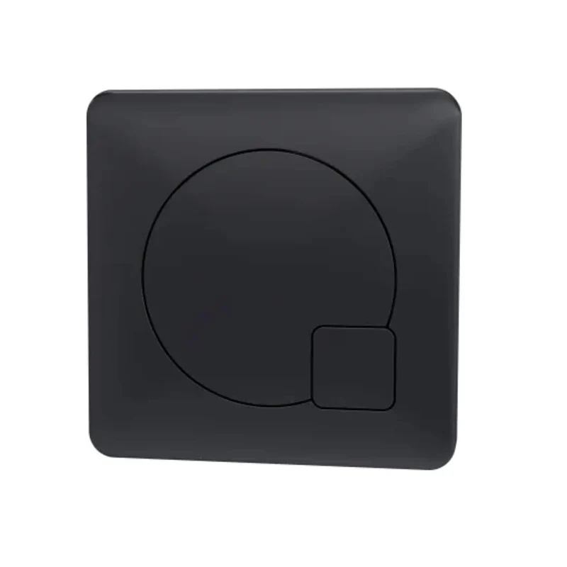 Eden Compact White WC Unit + Como Rimless Back To Wall Toilet Bundle With Square Matt Black Flush Button