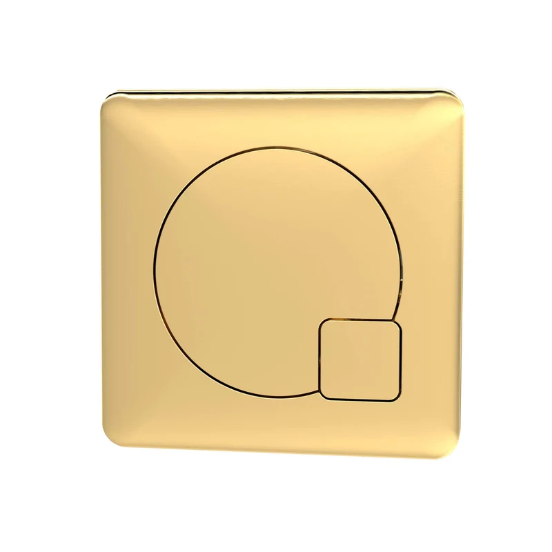 Eden Compact White WC Unit + Como Rimless Back To Wall Toilet Bundle With Square Brushed Brass Flush Button