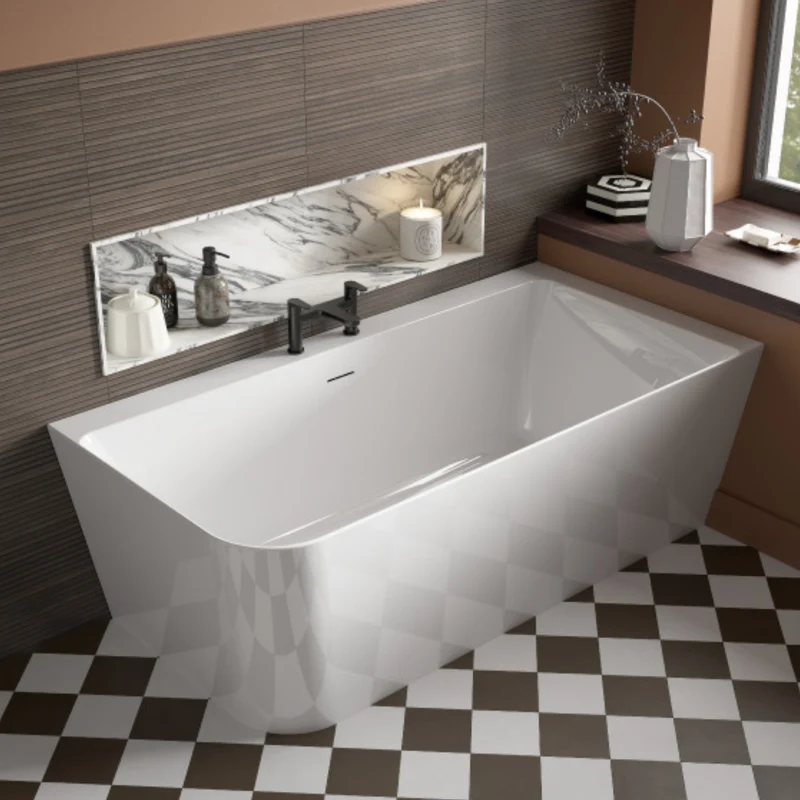 Como Corner Freestanding Bath 1600 x 800mm, Right Hand - White
