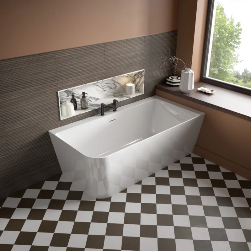 Como Corner Freestanding Bath 1600 x 800mm, Right Hand - White