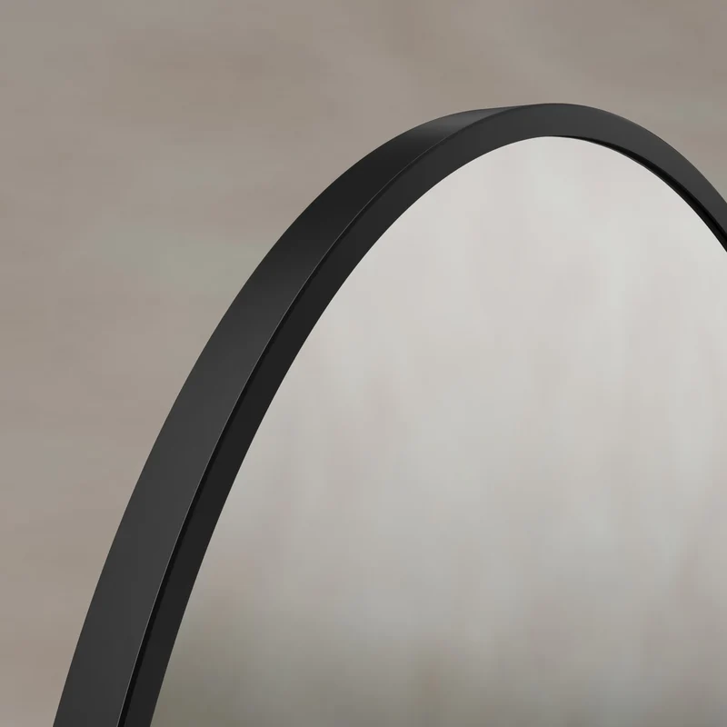 Origins Living Delphine Oval Mirror 55 x 80cm - Matt Black