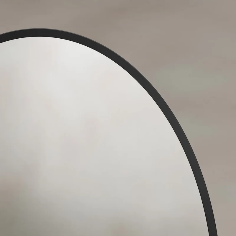 Origins Living Delphine Oval Mirror 55 x 80cm - Matt Black