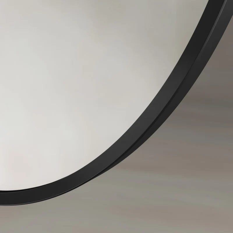 Origins Living Delphine Oval Mirror 55 x 80cm - Matt Black