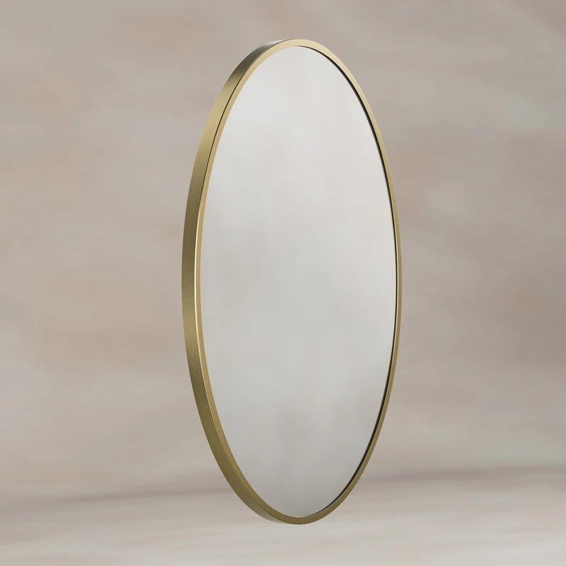 Origins Living Delphine Oval Mirror 55 x 80cm - Brushed Brass