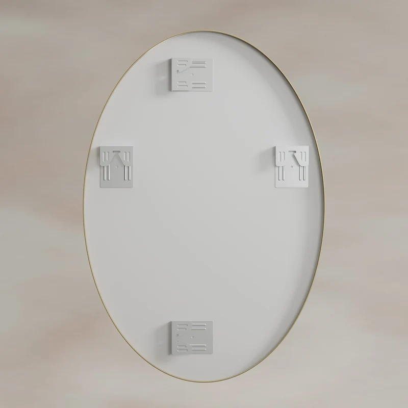 Origins Living Delphine Oval Mirror 55 x 80cm - Brushed Brass