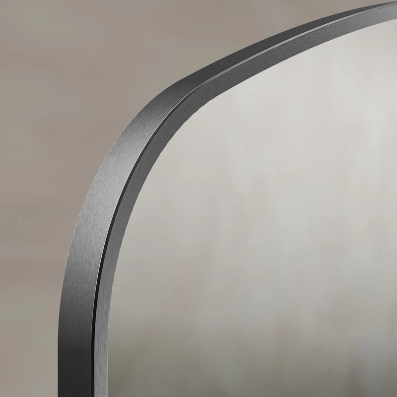 Origins Living Delphine Overmantle Arch Mirror 120 x 70cm - Gunmetal