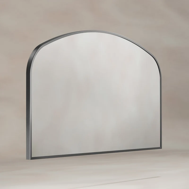Origins Living Delphine Overmantle Arch Mirror 120 x 70cm - Gunmetal