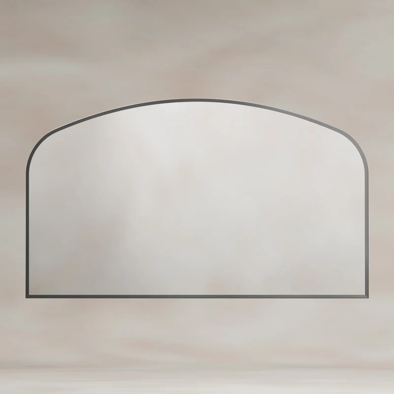 Origins Living Delphine Overmantle Arch Mirror 120 x 70cm - Gunmetal