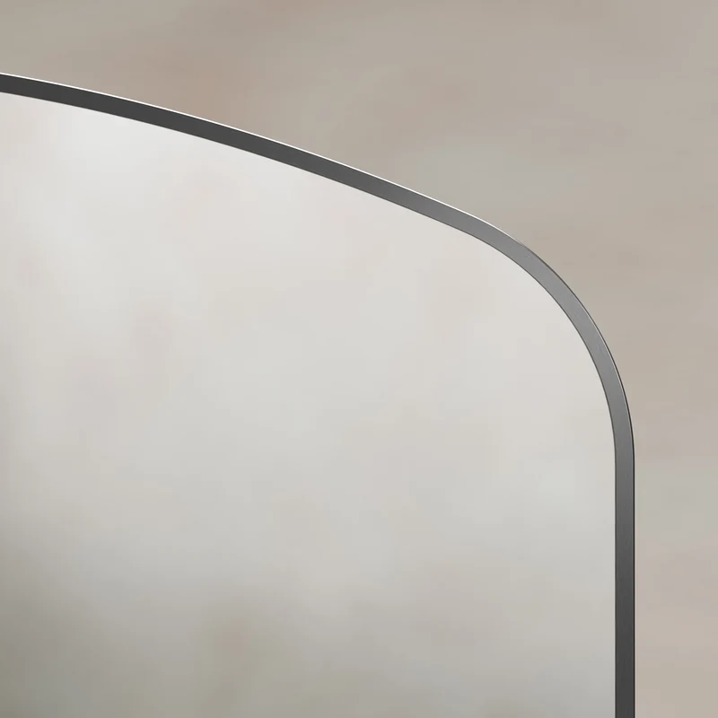 Origins Living Delphine Overmantle Arch Mirror 120 x 70cm - Gunmetal
