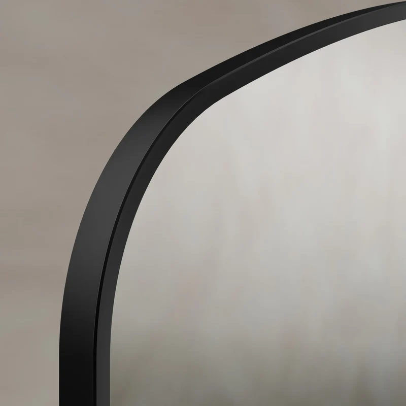 Origins Living Delphine Overmantle Arch Mirror 120 x 70cm - Matt Black