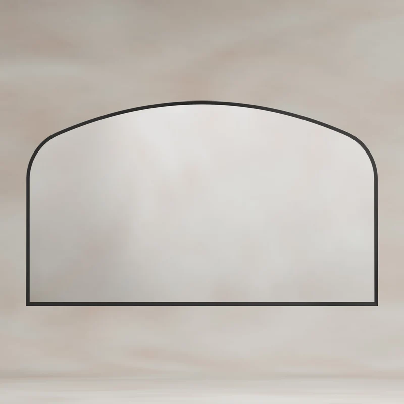 Origins Living Delphine Overmantle Arch Mirror 120 x 70cm - Matt Black