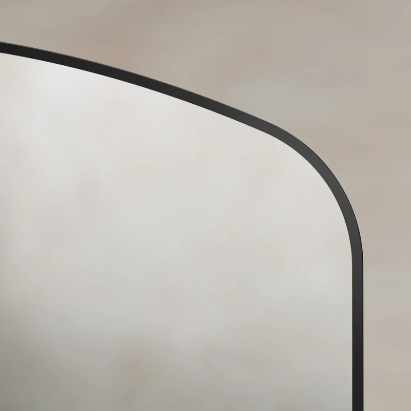 Origins Living Delphine Overmantle Arch Mirror 120 x 70cm - Matt Black
