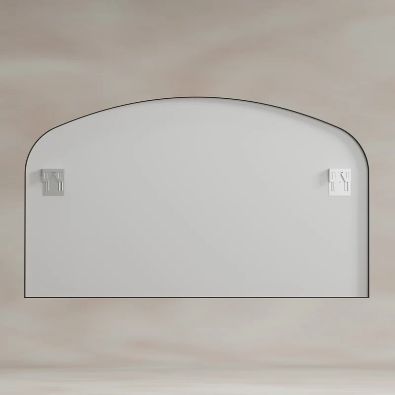 Origins Living Delphine Overmantle Arch Mirror 120 x 70cm - Matt Black