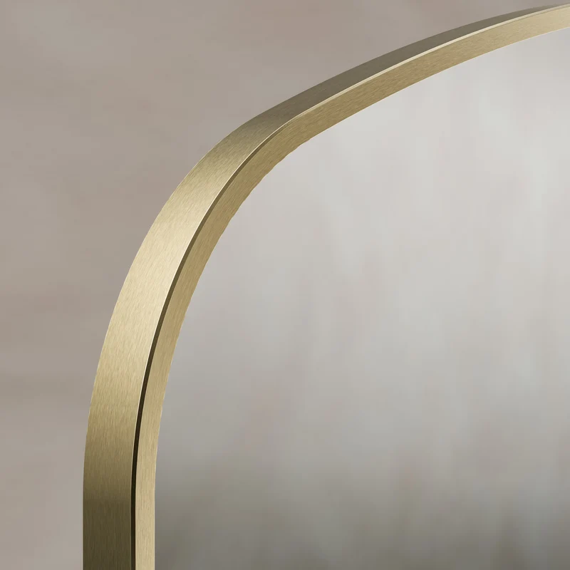 Origins Living Delphine Overmantle Arch Mirror 120 x 70cm - Brushed Brass