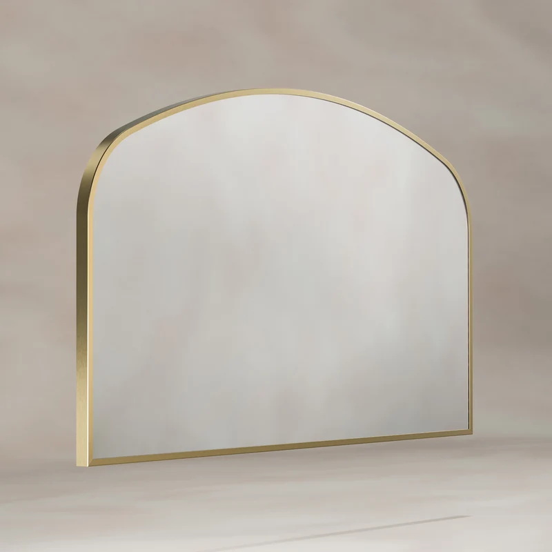 Origins Living Delphine Overmantle Arch Mirror 120 x 70cm - Brushed Brass