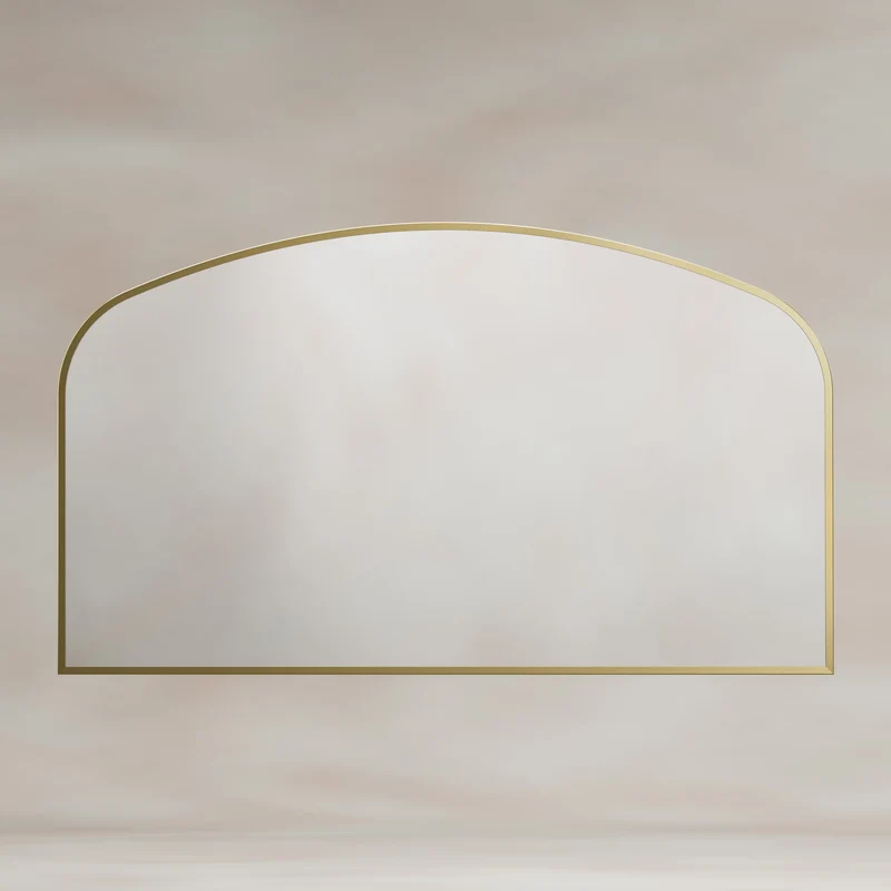 Origins Living Delphine Overmantle Arch Mirror 120 x 70cm - Brushed Brass