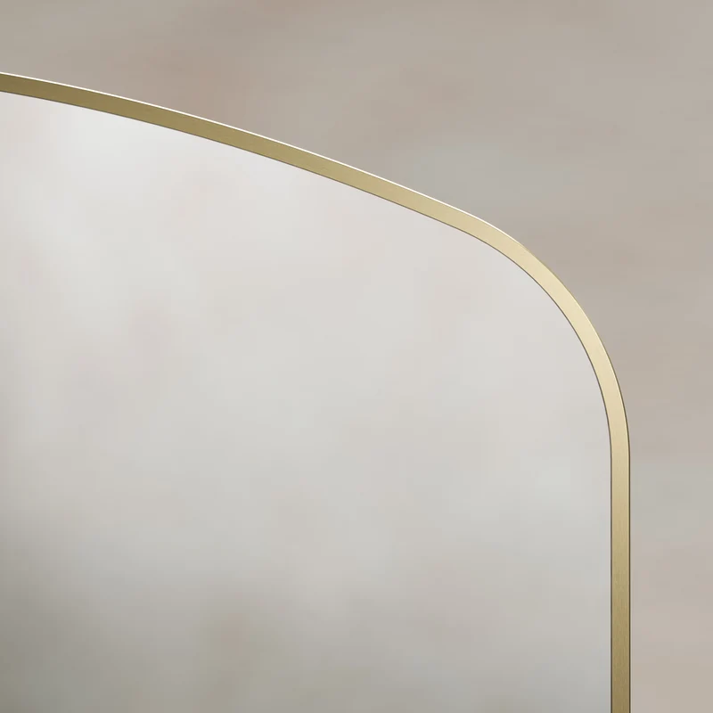 Origins Living Delphine Overmantle Arch Mirror 120 x 70cm - Brushed Brass