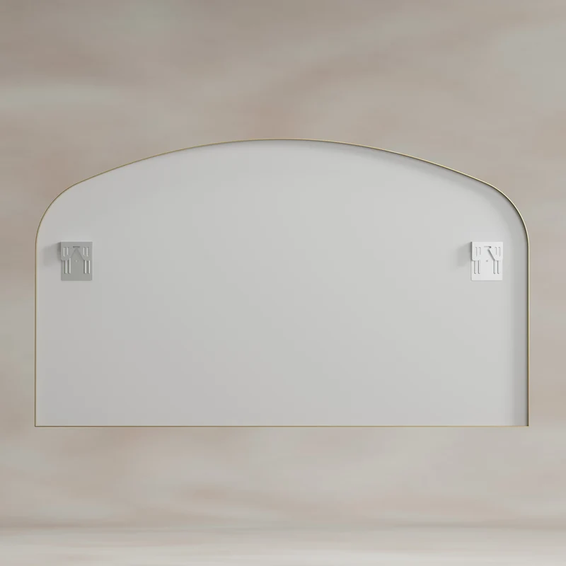 Origins Living Delphine Overmantle Arch Mirror 120 x 70cm - Brushed Brass