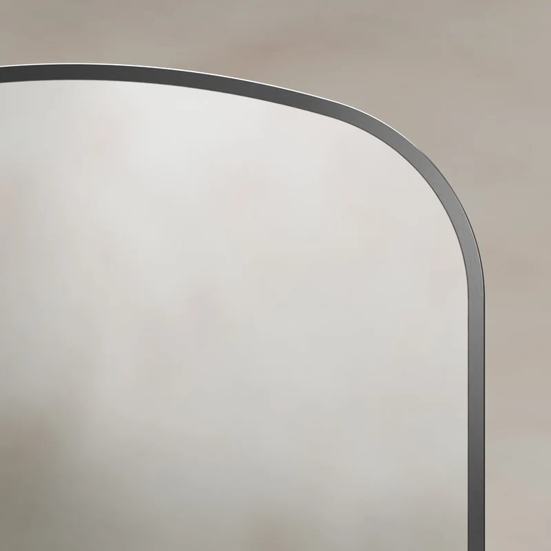 Origins Living Delphine Overmantle Arch Mirror 60 x 90cm - Gunmetal