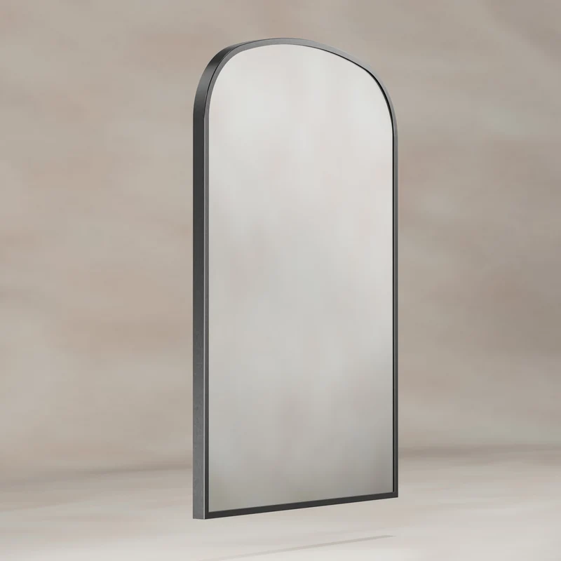 Origins Living Delphine Overmantle Arch Mirror 60 x 90cm - Gunmetal